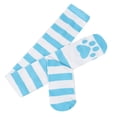 thumbnail image 2 of Wuxian Womens Socks Vintage Striped Leg Warmers Bohemian Pattern Stocking Thighs Over The Knee Thick Leggings Fashion Soft Stretch Boots Ocks Comfy Dailywear,Blue,One Size, 2 of 8