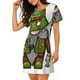thumbnail image 2 of Balery Fishing Gnome Camisón de manga corta con cuello redondo para mujer, cómodo y elegante., 2 of 6