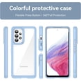 thumbnail image 5 of Case for Samsung Galaxy A53 Case Slim Dropproof [Defend from Drop/Scratch/Slip/Fingerprint] Clear Acrylic Hard Back Soft TPU Bumper Hybrid Phone Cover for Samsung A53 5G-Blue, 5 of 16