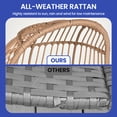 thumbnail image 5 of ModFusion Standing 370lb Capacity Wicker Egg Chair, Oversized Indoor/Outdoor Patio Lounger with Steel Frame, Beige, 5 of 8