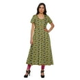 thumbnail image 1 of Moomaya Short Sleeve Kurta Printed Women Front Slit Kurti Summer Clothing, 1 of 6