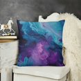 thumbnail image 2 of YINGXI  Purple Teal Turquoise Galaxy Nebulous Decorative Pillow Covers Cozy Soft Throw Pillowcase Square Couch Cushion Cover for Home Decor Sofa Living Room Bed Car 12x12in, 2 of 5