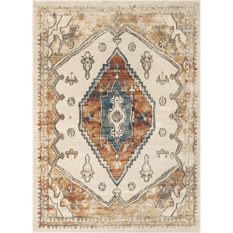 Well Woven Tikal Aliz Rust Vintage Area Rug - 710 x 910