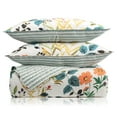 thumbnail image 5 of Levtex Home - Tessa Quilt Set - King Quilt and Two King Shams - Floral - Orange Teal Ochre White - Quilt (106x92in.) and Shams (20x36in.) - Reversible - Cotton/Polyester, 5 of 5