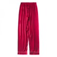 thumbnail image 2 of Clearance! Men‘s Solid Color Satin Pajama Pant Comfy Soft Loose Sleep Pants Long Bottoms, 2 of 6