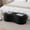 Black, variant on Hobooment 51" Teddy Tufted Upholstered Bench for Bedroom End of Bed, Mid-Century Fringe Ottoman Footrest for Living Room, Entryway, Window Side Bench, Blue