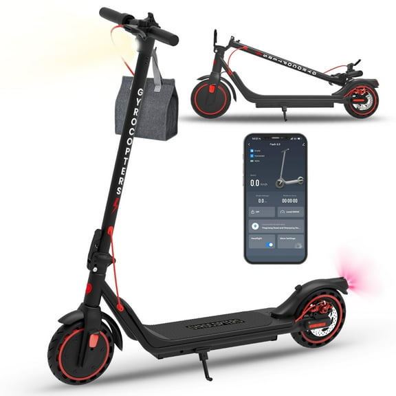 Gyrocopters Flash 6.0 Electric Scooter (2025 Model) for Adults & Teens with App | UL 2272 approved | 8.5” Burst Proof Tires | Speed 30 km/h, Range Upto 30 km | 7500 mAh Battery | Smart Anti Theft Lock