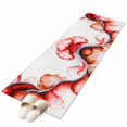 thumbnail image 2 of Abstract Art Washable Runner Rugs 2'x6', Watercolor Red Water Wave Gradient Modern Low Pile Throw Entryway Rug Non-Slip Sturdy Edge Binding Carpet for Indoor Bedside Entrance Bedside, 2 of 9