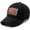 thumbnail image 3 of Best Dad Ever USA Flag Dad Hat – Father's Day & Birthday Gift from Son or Daughter – Black Adjustable Cap for Papa, 3 of 5