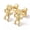 Gold, variant on Stainless Steel Stud Earrings Skeleton Punk Gothic Skull Gold Black E21
