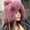 Hot Pink, variant on iHPH7 Winter Accessories for Women Fluffy Hat Cute Beanie Warm Hats for Women Warm Beanie Winter Beanie Fur Hat for Women Black One Size