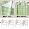 thumbnail image 5 of Swag Valance Curtains for Windows, Sage Green Light Filtering Kitchen Curtains with Rod Pocket, Grid Checkered Plaid Gingham Lattice Trellis Window Treatment Valances for Living Room, 36x36 - 2 PCS, 5 of 9