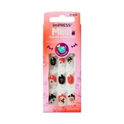 KISS imPRESS Mini Halloween Press On Nails for Kids, ‘Spooky Buddies’, 20 Fake Nails