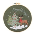 thumbnail image 3 of simhoa Christmas Embroidery Kit Decorative DIY Xmas Home Decor Cute Hand Embroidery Elk, 3 of 8