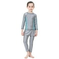 thumbnail image 4 of Girls Swimsuits Full Coverage Long Sleeve Shirt Pants With Upf 50 Sun Pool Kids Beachwear, 4 of 8