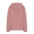 thumbnail image 4 of Sevevn Womens New Long Sleeve Hooded Jacket Solid Color Casual Loose SweaterPlush Sweatshirt Pink XL Christmas Gift, 4 of 6