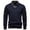 Navy, variant on Men's Color Block Two In One Shirt Long Sleeve Quarter Button Lapel Collar Solid Pullover Top Navy 3XL
