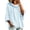 Sky Blue, variant on Oversized Stripes Hoodies for Women Batwing Short Sleeve Crewneck Hooded Drawstring Sweatshirts Spring Fall (XL, Sky Blue)