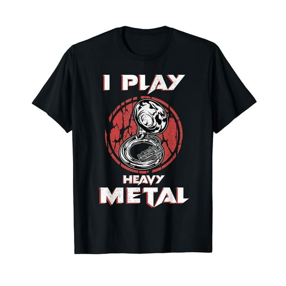 Sousaphone Shirt Play Heavy Metal Marching Band Tshirt Tuba T-Shirt