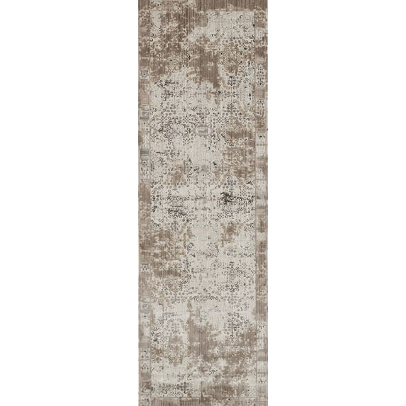 Cambridge 11 Platinum Power-Loomed Runner Rug 2'6"x8"