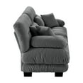 thumbnail image 6 of KYLE & KAY 94"Loveseat Sofa, Chenille 2 Seater Cloud Couch with 4 Soft Pillows, Upholstered Deep Seat Sofa Couch for Living Room, Apartment, Office, Gray, 6 of 7