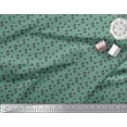 thumbnail image 2 of Soimoi Green Cotton Voile Fabric Brush Stroke & Dots Abstract Print Fabric by Yard 42 Inch Wide, 2 of 3