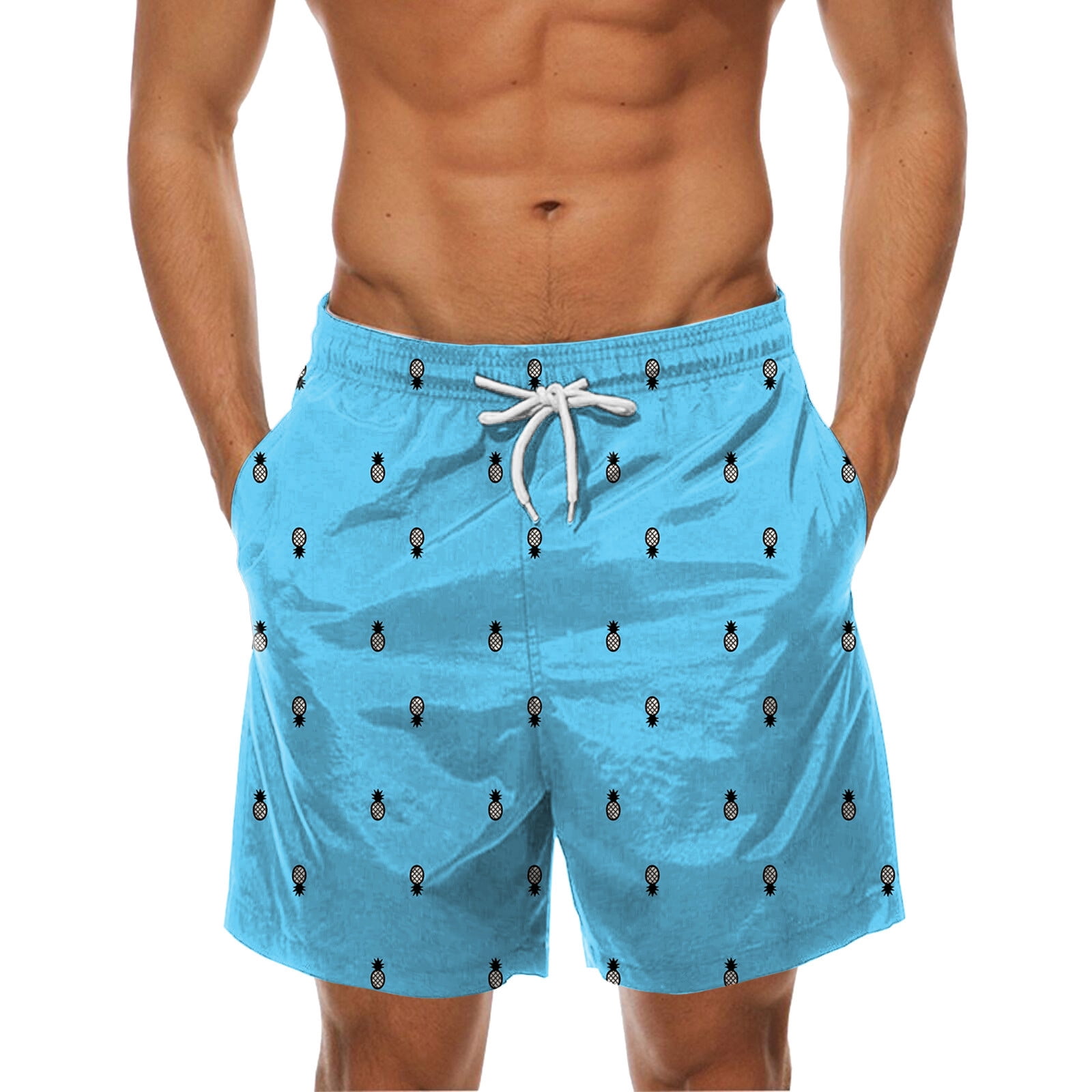 qipaqil Drawstring Shorts Swim Trunks 