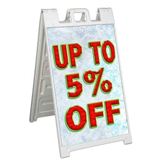 Up To 5 Off Special (24" X 36") Standard A-Frame Signicade, Includes Decal Applied To Stand