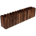thumbnail image 1 of 1Pcs Flower Box Small Dark Brown Rectangular Wooden For Windowsill Decor, 1 of 9