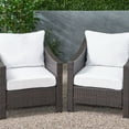 thumbnail image 2 of Noble House 23.50"x 27.00" White Rectangle Chair Outdoor Seating Cushions (2 Pack), 2 of 7