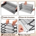 thumbnail image 7 of 5 Tier Upgraded Collapsible Cooling Rack with Adjustable 3 Setting Design, Stackable Baking Rack with Clean Brush, Roasting Cooking Drying Wire Cooling Rack for Cookies Baking ＆ Grilling, 7 of 7