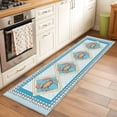 thumbnail image 3 of Blue Crab Nautical Runner Rug 2x6 FT, Non Slip Hallway Carpet, Ocean Coastal Geometric Washable Soft Floor Carpet Non-Shedding Throw Runner Carpet Long Rug for Entryway Kitchen Bedside Sliding Door, 3 of 9