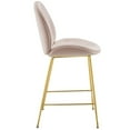 thumbnail image 2 of Modway Scoop 25.5" Stainless Steel Performance Velvet Counter Stool in Pink/Gold, 2 of 6