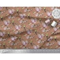 thumbnail image 2 of Soimoi Rayon Fabric Hummingbird,Leaves & Rose Floral Print Fabric by Yard 42 Inch Wide, 2 of 3