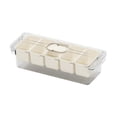 thumbnail image 3 of Bandeja de servicio dividida con tapa y manija de contenedor de almacenamiento de frutas transparentes 5 compartimentos de bocadillos para vegetales Solo caja, 3 of 9