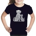 thumbnail image 1 of Girl's Word Art T-shirt - Dogs and Cats, 1 of 2