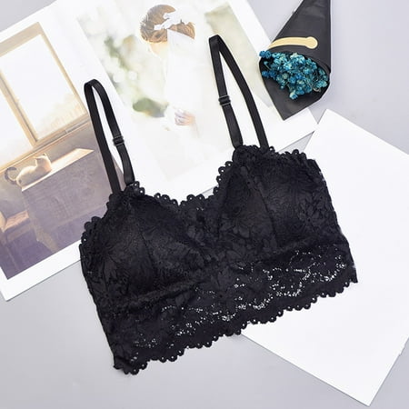 TOWED22 Bra For Women Women s Lace Balconette Push Up Bra Plus Size See Unlined Underwire Demi Black
