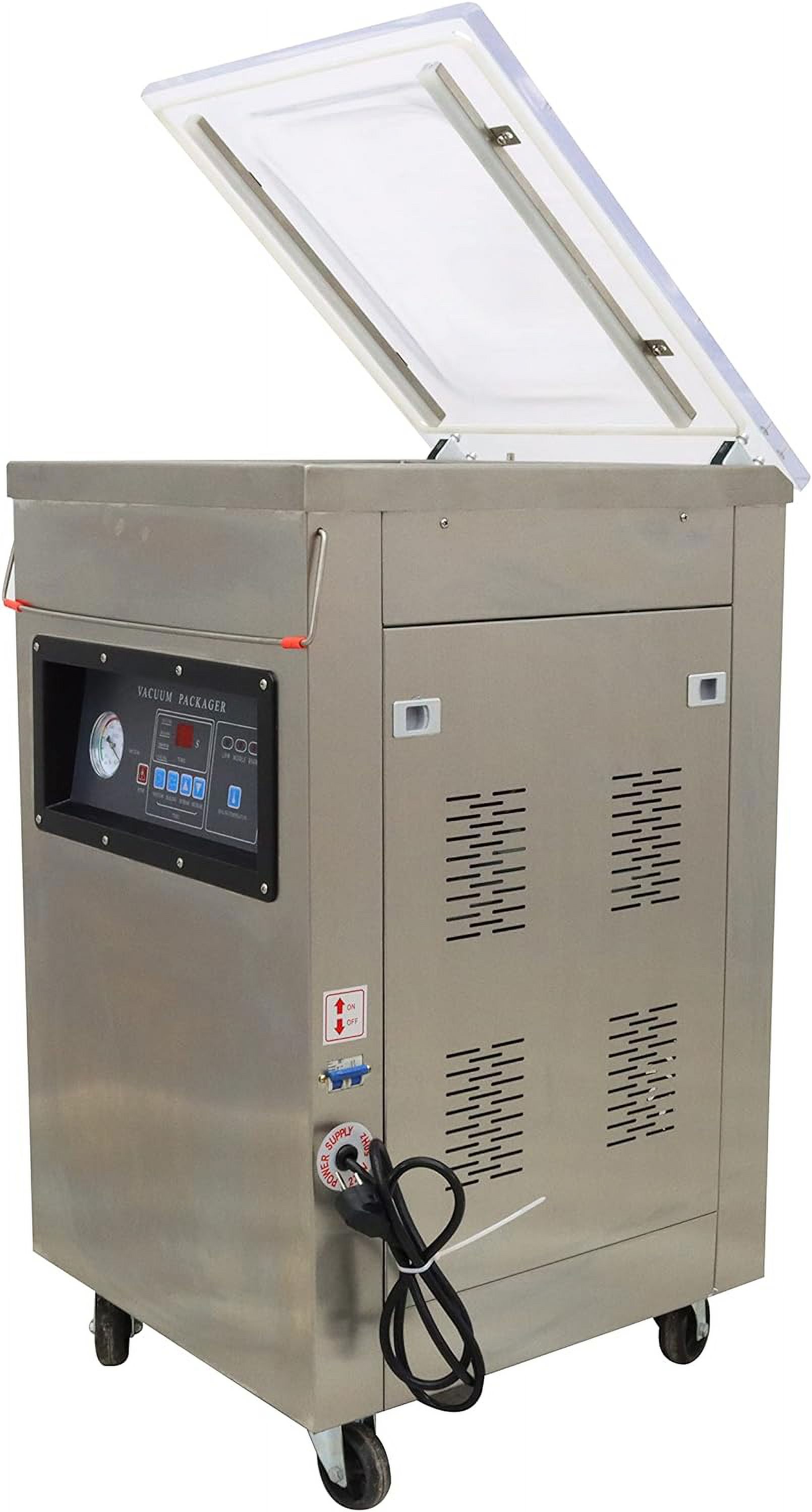EQCOTWEA Single Chamber Vacuum Packaging Machine Vacuum Sealer Stainless Steel Sealing Length 15.7" DZ400