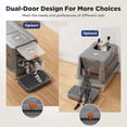 thumbnail image 3 of Stainless Steel Litter Box with Lid, Large Enclosed  Litter Box for Big Cats, Metal  Box with High Sided Enclosure & Scoop, Front & Top Entry, Odor Free, Anti-Leakage, Grey, 3 of 6