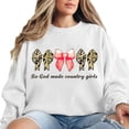 thumbnail image 3 of So God Made Country Girls Camo Coquette Bow Sweatshirt, Hunting Season Camo Bow Sweater for Women, Country Girl Fall Outfit, 3 of 7
