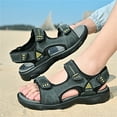 thumbnail image 4 of LASUDRAA Mens Sandals Beach Shoes Fisherman Shoes Hook & Loop Outdoor, 4 of 8