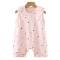 thumbnail image 4 of Zanarzt Baby Girl Summer Jumper Baby Girl Boy Summer Cotton Romper Clothes Sleeveless Comfy Rompers Tops Pink,6-12 Months, 4 of 4