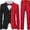 Black Vest+ Red Pants, variant on Lycody 3 Piece Boys Formal Slim Fit Suits Teen Casual Tuxedo Suits for Kids Wedding Ring Prom Bearer Outfit with Blazer Multicolor Jacket Pants and Vest 2-20 Years