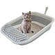 thumbnail image 1 of Caja de arena Gris - Plegable, sin entradas bajas, con pedal de arena que cae para gatitos a gatos mayores, 1 of 6