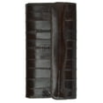 thumbnail image 3 of Womens Eel Skin Leather Deluxe Checkbook Wallet E 2575, 3 of 36