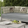 thumbnail image 6 of Tusker Blossom Indoor/Outdoor Pillow with Removable Cover in Beige 26x26, 6 of 6