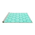 thumbnail image 2 of Ahgly Company Machine Washable Indoor Rectangle Trellis Turquoise Blue Contemporary Area Rugs, 7' x 10', 2 of 4