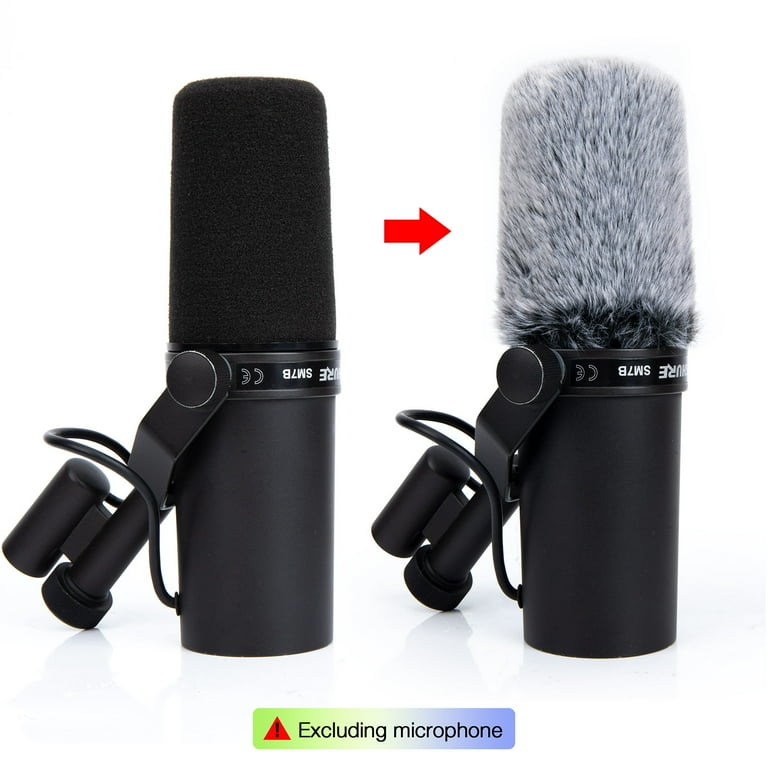 SUNMON Pop Filter for Shure SM7B Microphone, Furry Microphone