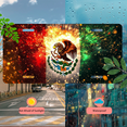 thumbnail image 5 of 1 Pcs 2D Flat License Plate Covers & Frames, Mexican Flag For Decorative Front, Waterproof For Decoration Aluminum License Plate Covers & Frames Cover For Men Women, 12" X 6", 5 of 7