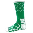 thumbnail image 1 of Brybelly SSOC-011L Basketball Compression Socks, Green & White - Large, 1 of 6